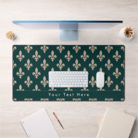 Fleur de Lis Pattern, French, Royal, Cream, Green