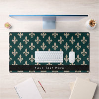 Fleur de Lis Pattern, French, Royal, Cream, Green