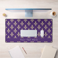 Fleur de Lis Pattern, French, Royal, Cream, Purple