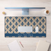 Fleur de Lis Pattern, French, Royal, Navy Blue