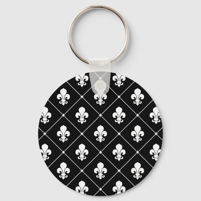 Fleur De Lis Pattern Key Ring (Front)