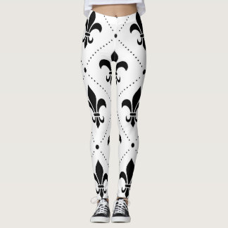 Fleur De Lis Pattern Leggings