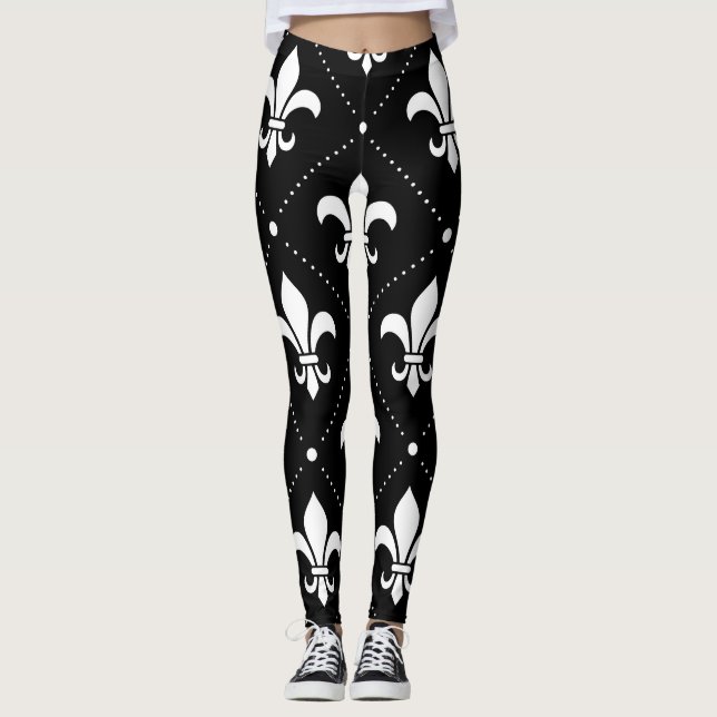 Fleur De Lis Pattern Leggings (Front)