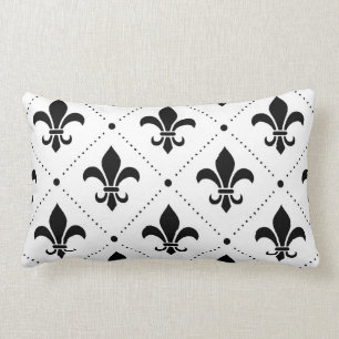 Fleur De Lis Pattern Lumbar Cushion