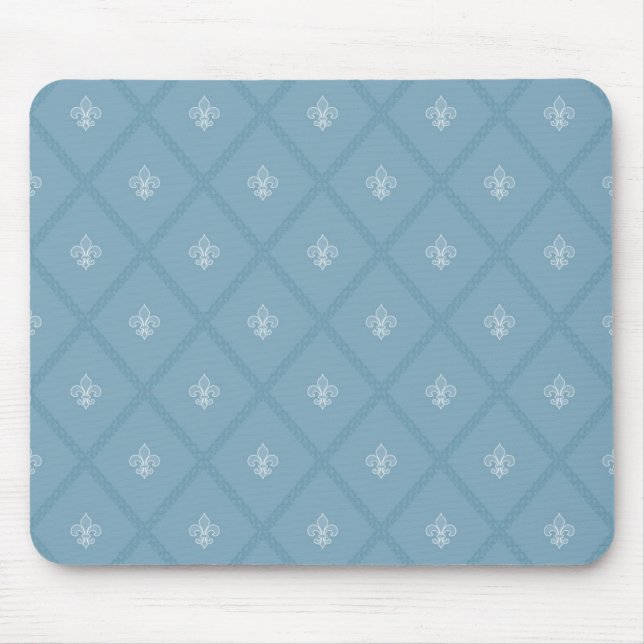 Fleur-de-lis pattern mouse mat (Front)