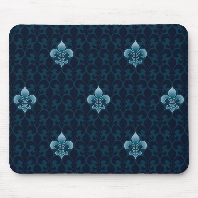 Fleur De Lis Pattern Mouse Mat (Front)