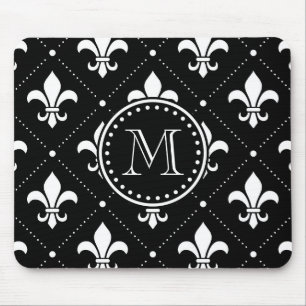 Fleur De Lis Pattern Mouse Mat