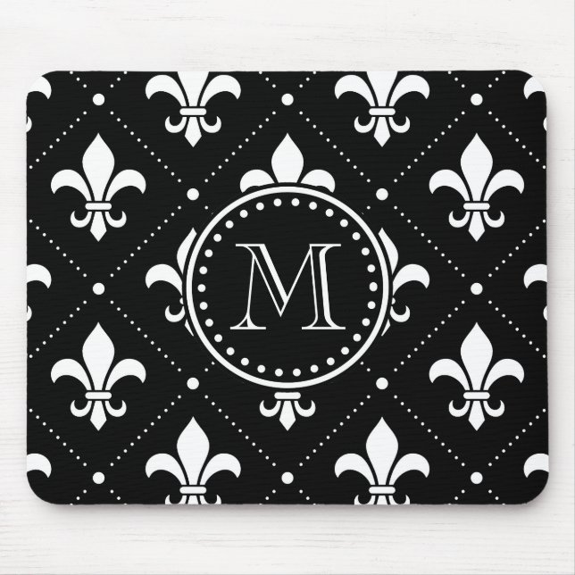 Fleur De Lis Pattern Mouse Mat (Front)