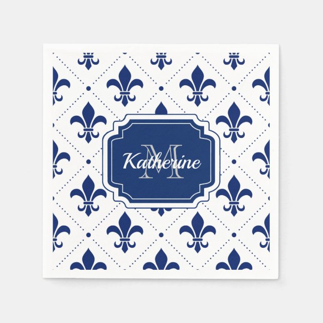 Fleur-de-lis Pattern Napkin (Front)