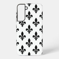 Fleur de Lis Pattern, Royal French, Black on White