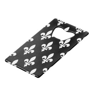 Fleur de Lis Pattern, Royal French, White on Black