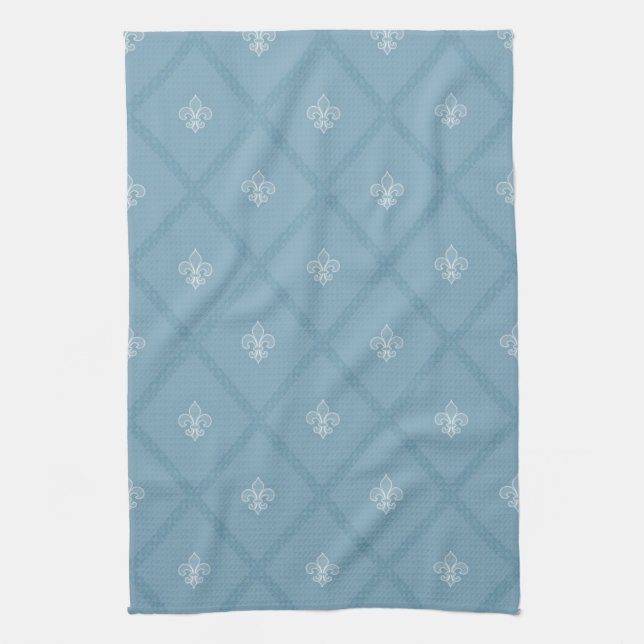 Fleur-de-lis pattern tea towel (Vertical)