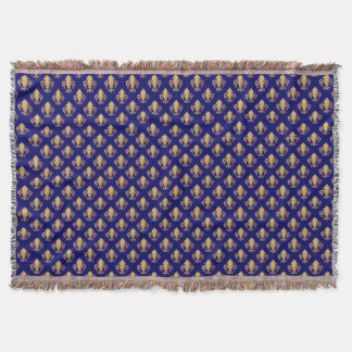 Fleur de lis pattern throw blanket