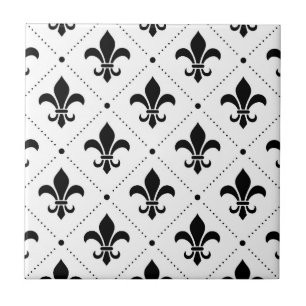 Fleur De Lis Pattern Tile