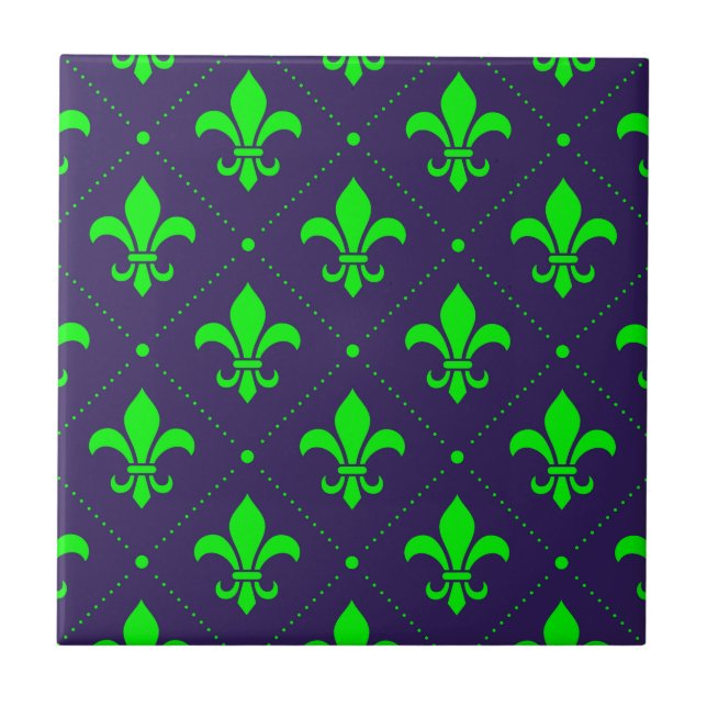 Fleur-de-Lis Pattern Tile (Front)
