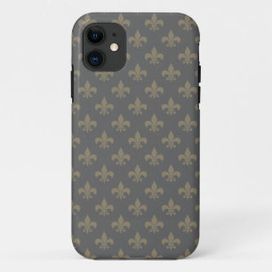 Fleur de lis Pattern + your image or text iPhone 11 Case