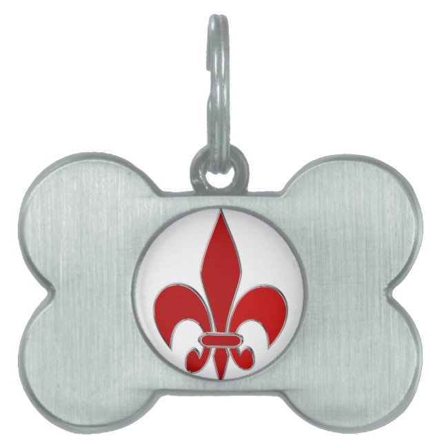 Fleur de Lis Pet ID Tag (Front)
