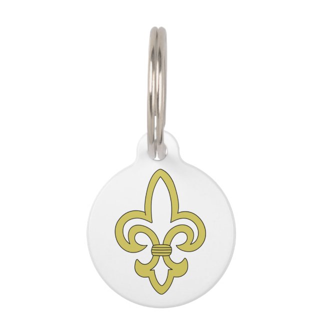 Fleur de Lis Pet Tag (Front)
