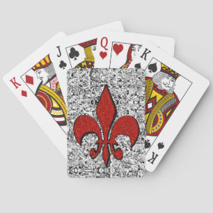 fleur de lis playing cards