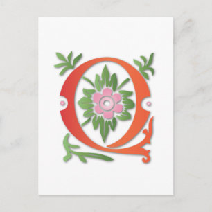 Fleur-de-lis Q Monogram Postcard