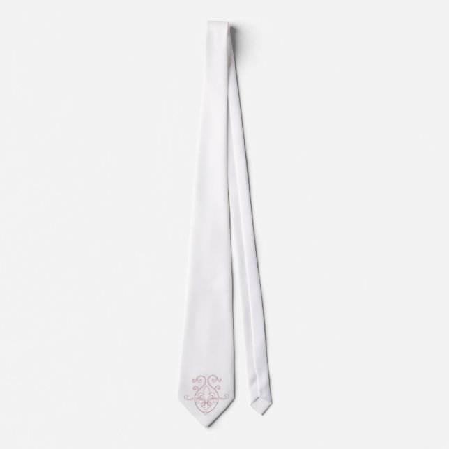 Fleur De Lis Red Outline Tie (Front)