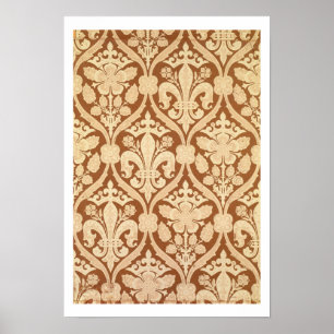'Fleur-de-Lis', reproduction wallpaper designed by Poster