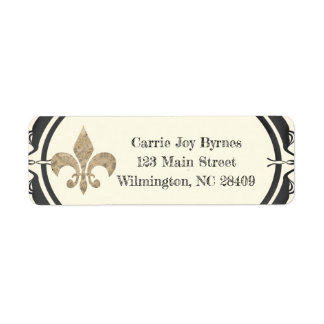 Fleur de lis Return Address Design