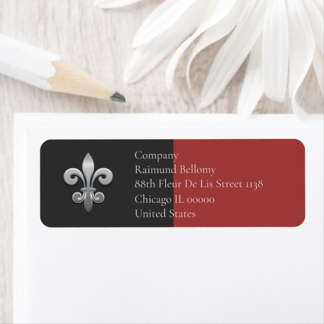 Fleur De Lis Return Address Label (Insitu)