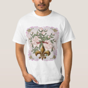 Fleur De Lis Rose  t-shirts