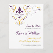 Fleur de Lis Save the Date