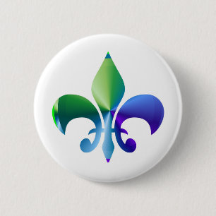 Fleur-de-Lis: Signature Patterns by Naveen 6 Cm Round Badge