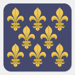Fleur-de-lis Square Sticker