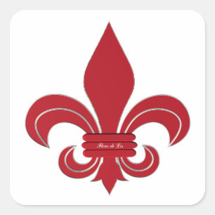 Fleur de Lis Square Sticker