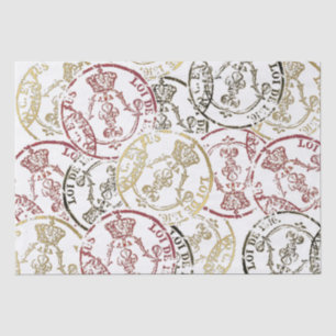Fleur de Lis Stamp French Crown Royal Decoupage  Tissue Paper