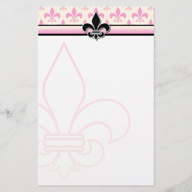 Fleur de Lis Stationary Design Stationery (Front)