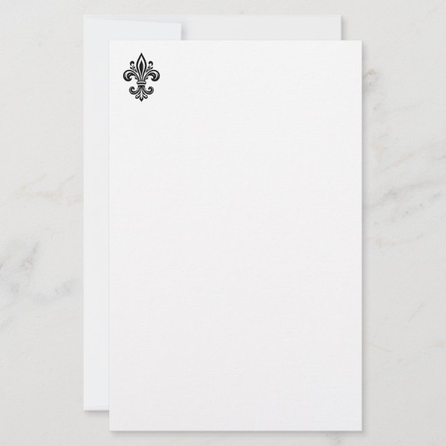 Fleur De Lis Stationery Paper (Front)