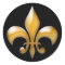 Fleur de Lis Stickers in Black and Gold