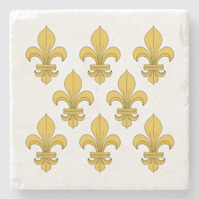 Fleur-de-lis Stone Coaster (Front)