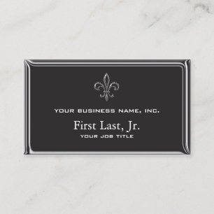 Fleur De Lis - Stripey 3D Style Business Card