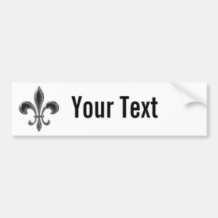 Fleur De Lis - Stripey Bumper Sticker