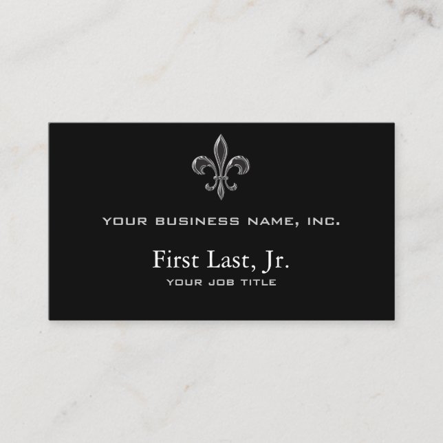 Fleur De Lis - Stripey Business Card (Front)