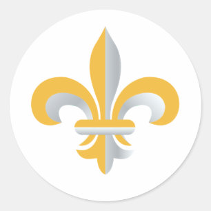 Fleur de Lis symbol Classic Round Sticker