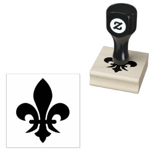 Fleur De Lis Symbol Rubber Stamp