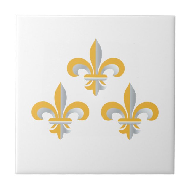 Fleur de Lis symbol Tile (Front)
