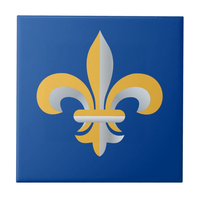 Fleur de Lis symbol Tile (Front)