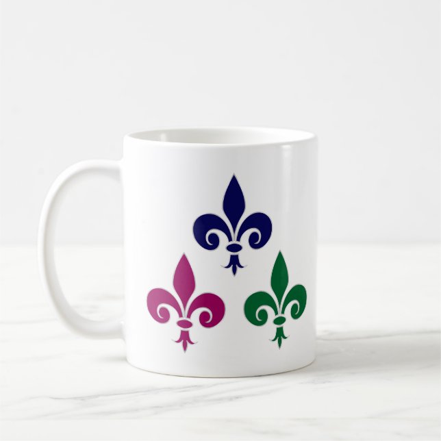 Fleur-de-lis symbols coffee mug (Left)
