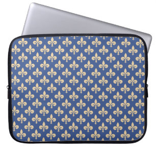 Fleur-de-lis symbols laptop sleeve