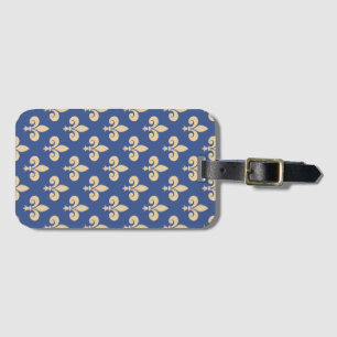 Fleur-de-lis symbols luggage tag