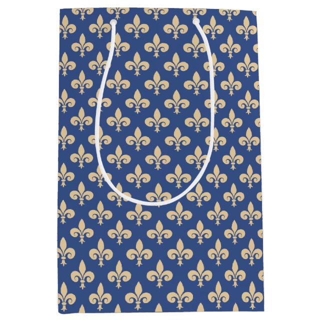 Fleur-de-lis symbols medium gift bag (Front)