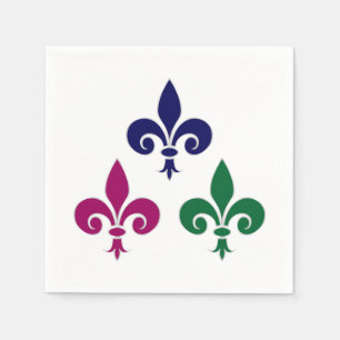 Fleur-de-lis symbols napkin